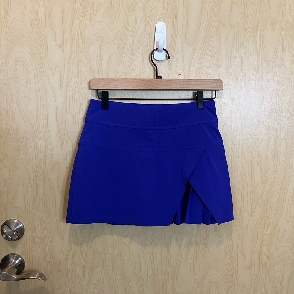 Athleta Sneaky Pleats Vibrant Cobalt Tennis Skirt Mini Golf Skort